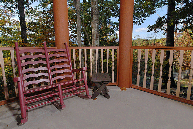 Rocking chairs with a mountain view
