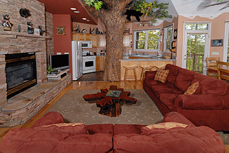 large kitchenliving room