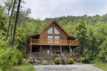 Tennessee Vacation Log Cabin Rental with Two Bedroom Plus Loft Cabin with Whirl Pool Hot Tub Pool Table