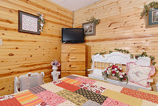 Country bedroom with TV