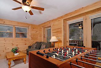 sitting room with pigeon river view