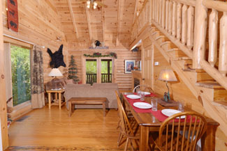 Pigeon Forge Cabin Rental conveient to the Parkway featuring a seating area