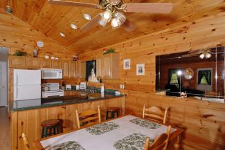 kitchen and dining area