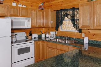 kitchen with stove microwave dischwasher