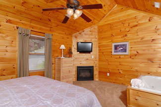 Pigeon Forge Master Bedroom with a whirlpool