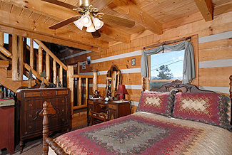 Cozy furnishings make this cabin a delight