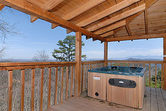 Your hot tub is ready !!  And on a covered porch, too...