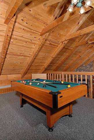 And a pool table in the loft
