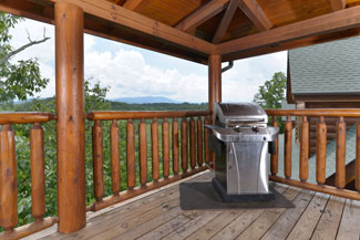 Pigeon Forge Cabin Rental with a gas grill