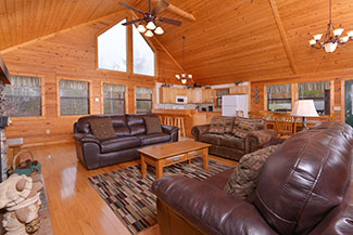 Pigeon Forge Three Bedroom Cabin Rental in an Resort Area