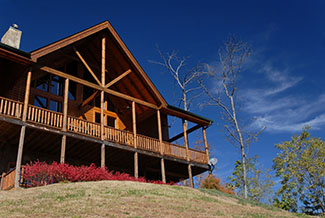 Pigeon Forge Cabin with a panoramic mountain view