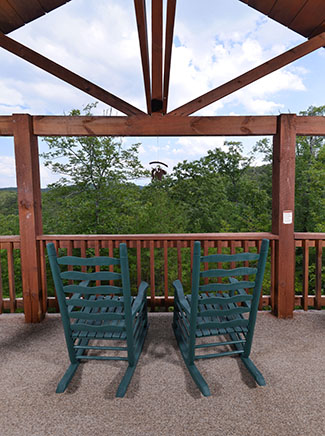 Pigeon Forge Scenic Cabin Rental Rocking Chairs-Great For Morning Coffee