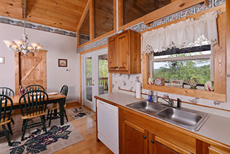 Pigeon Forge Cabin Rental Fully Equipped Kitchen