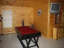 This lovely pool table flips over and converts to an air hockey table !!!