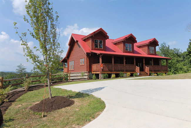 Tennessee Vacation Four Bedroom Group Cabin Rental with Movie Theater