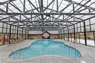 Enjoy the Hidden Springs Resort's Indoor Swimming Pool Area