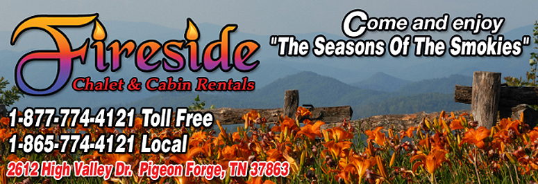 Fireside Chalets and Cabin Rentals in Pigeon Forge Tennessee offers so many ways to enjoy the "Seasons of the Smokies"