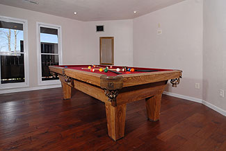 pool table in the lower level game room
