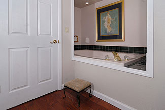 whirlpool in a king size bedroom