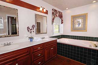 whirlpool and dual sinks in the master bath