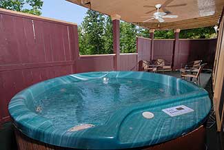 private outdoor hot tub