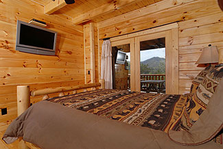 bedroom with deck access