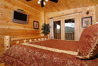 king size bed with flat screen