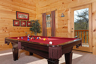 large gameroom with pool table