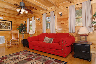large cabin living room