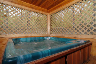 pigeon forge cabin with a hot tub
