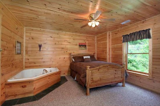 Bedroom with indoor whirlpool