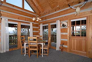 Dining area with some really great mountain views