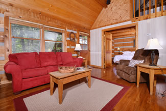 Comfortable Pigeon Forge One Bedroom Rustic Log Cabin Rental