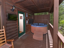 Pigeon Forge Three Bedroom Cabin Rental With Television Near Hot Tub