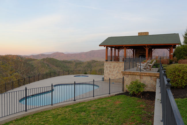 Luxury Pigeon Forge Resort The Preserve Outdoor Swimming Pool Firepit Area