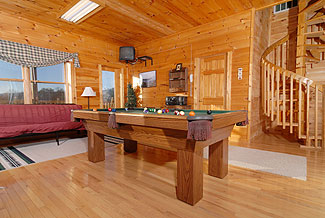 Pigeon Forge Three Bedroom Cabin Pool Table