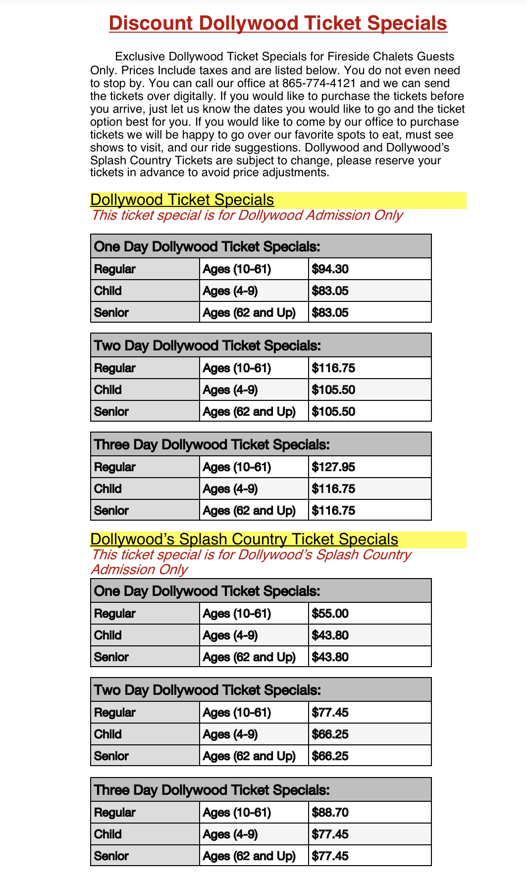 Exclusive Discount Dollywood Dolly’s Splash Country Ticket Specials