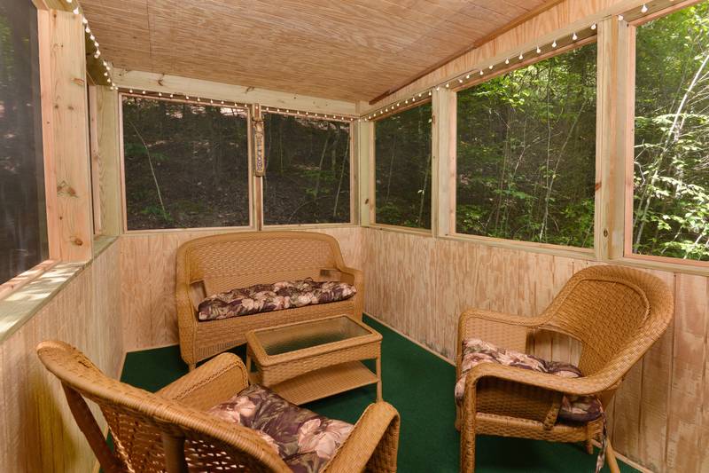 Pigeon One Bedroom Plus Loft Cabin Rental WhirlpoolHot TubSecluded