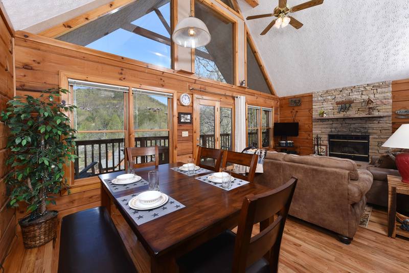 Pigeon One Bedroom Plus Loft Cabin Rental Pool Table Foosball