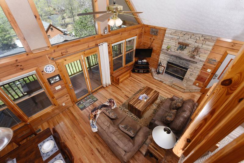 Pigeon One Bedroom Plus Loft Cabin Rental Pool Table Foosball