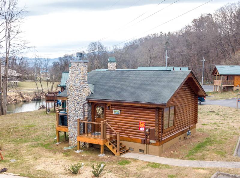 River Port 1 Bedroom Log Cabin Rental on the Little Pigeon RiverFishing