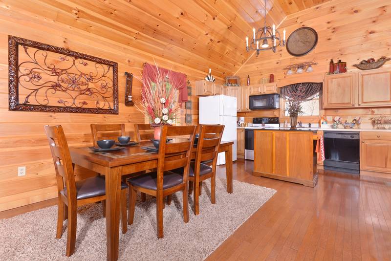 Pigeon Forge One Bedroom Cabin Rental Fully Equipped Kitchen