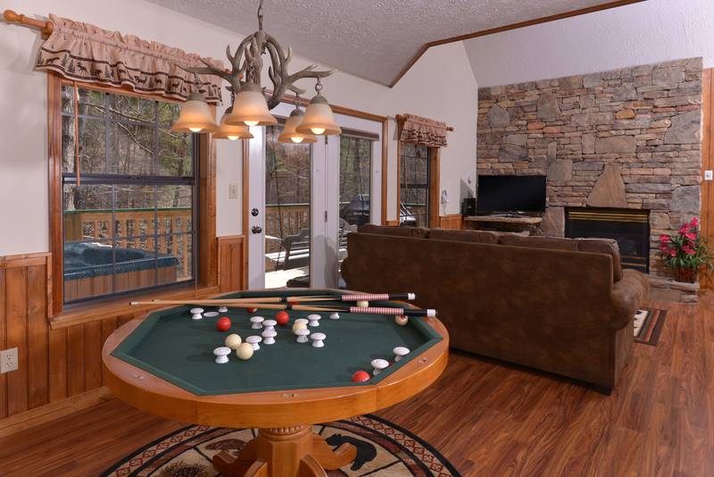 Two Bedroom Cabin Rental Bumper Pool Table