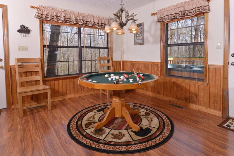 Pigeon Forge Tennessee Vacation Two Bedroom Cabin Rental Multi Game Table