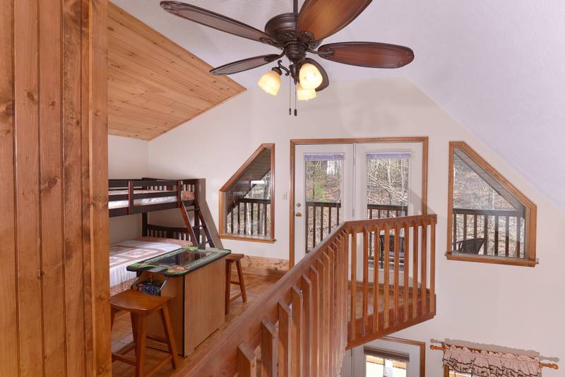 Upper Level Loft Area Featuring a Bunk Bed -Multicade Sit down Arcade Game System