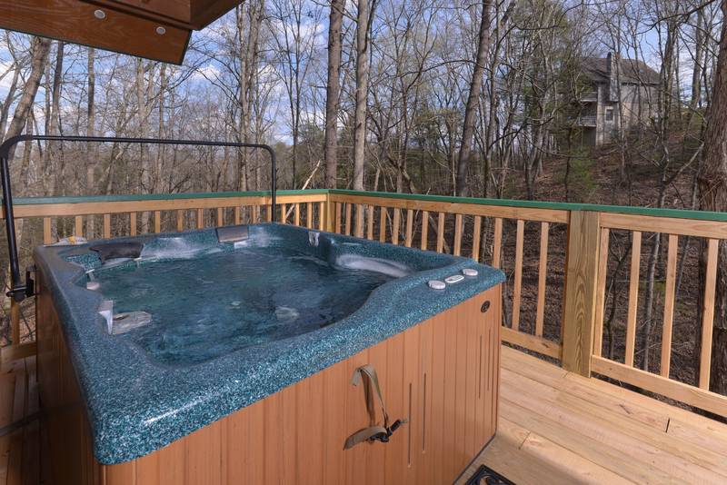 Pigeon Forge Two Bedroom Cabin Rental Hot Tub