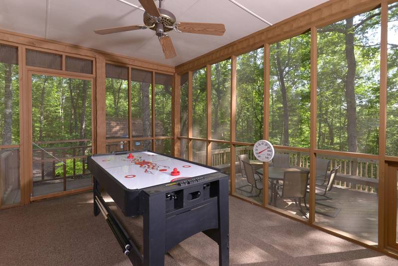 Pigeon Forge Cabin Rental Air Hockey Table