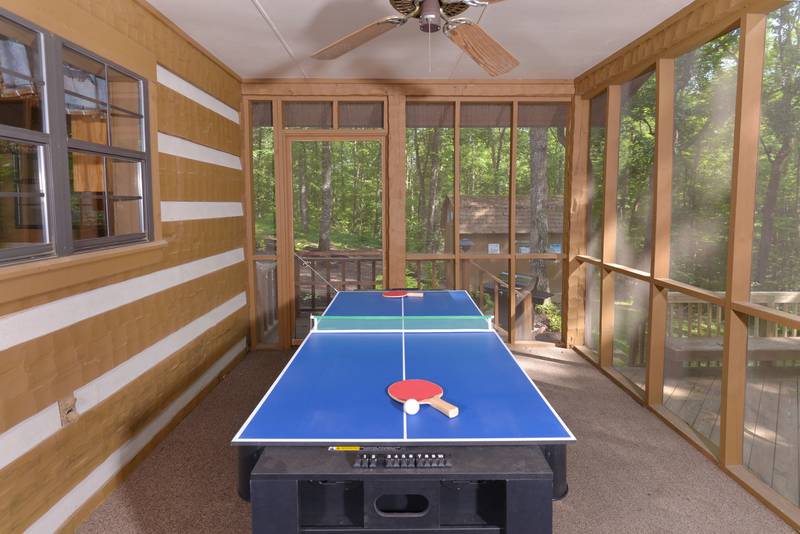 Pigeon Forge Cabin Rental Ping Pong Table