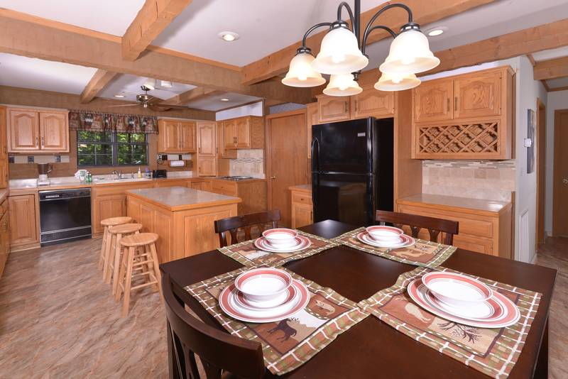 Pigeon Forge Cabin Rental Fully Equipped Kitchen Area