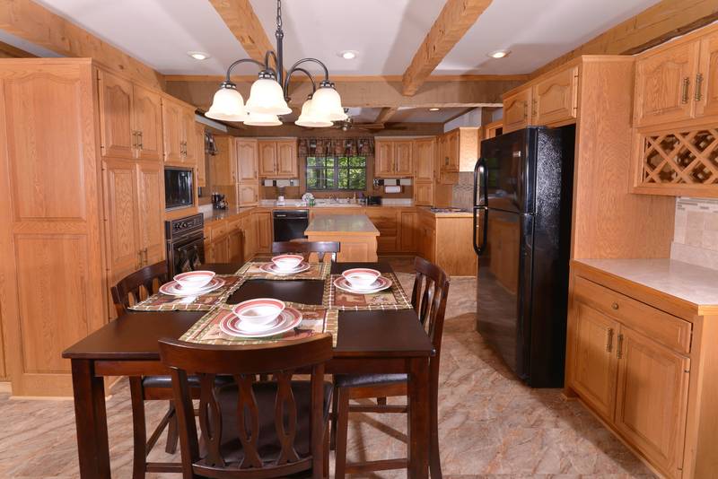 Pigeon Forge Cabin Rental Rustic Kitchen Area